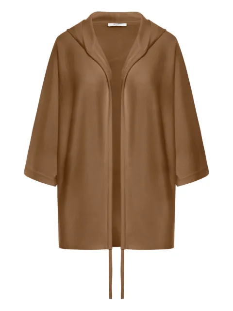 Max Mara hooded wool cardi-coat Brown 2521346041600