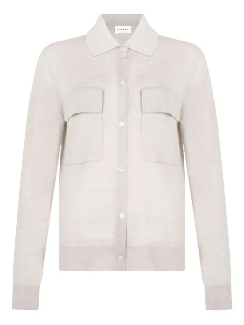 P.A.R.O.S.H. buttoned patch-pocket cardigan Neutrals D540912LINFA25W084