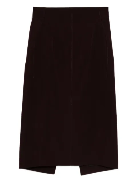 Mugler buckle-detailed pencil skirt Red 25F1JU0542196
