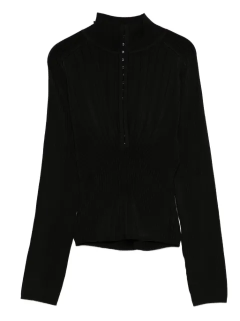Mugler ribbed mock-neck sweater Black 25F2TO08121128
