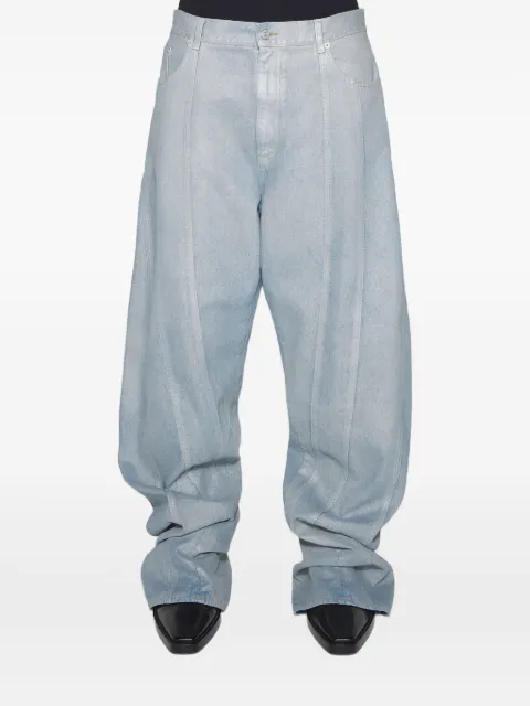 Mugler panelled cotton trousers Blue 25F6PA05152022