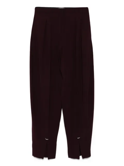 Mugler pleated split-hem trousers Red 25F1PA0448196