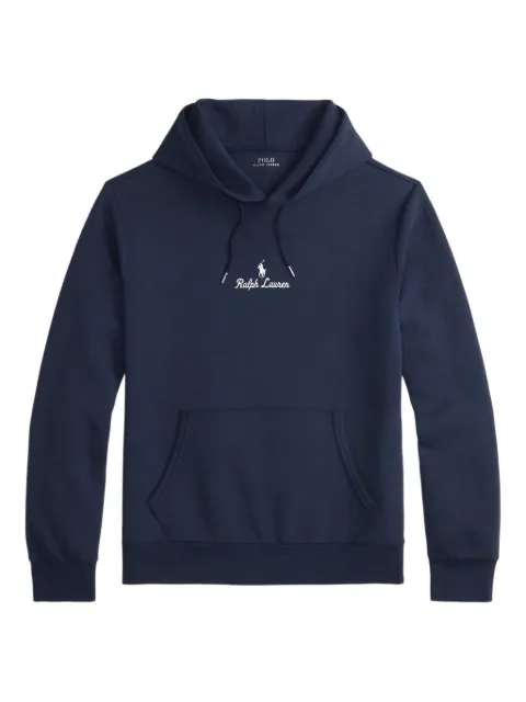 Polo Ralph Lauren double-knit logo hoodie Blue 710981369002