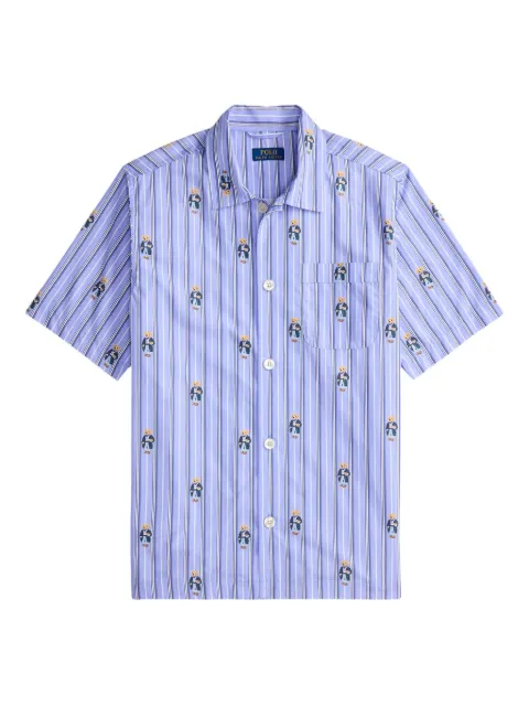 Polo Ralph Lauren stripe bear-print sleep top Blue 714981415001