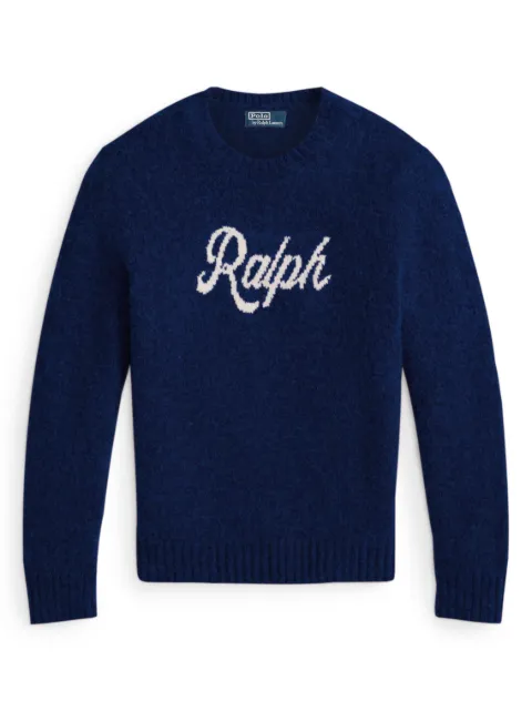 Polo Ralph Lauren logo-intarsia jumper Blue 710979098001