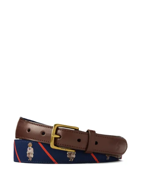 Polo Ralph Lauren Polo Bear ribbon-striped belt Blue 405974641001