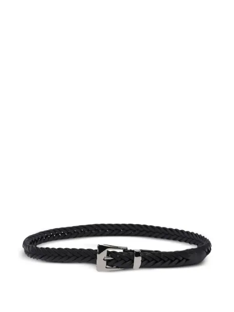 ADRIANO MENEGHETTI braided-leather belt Black ELLARNERO