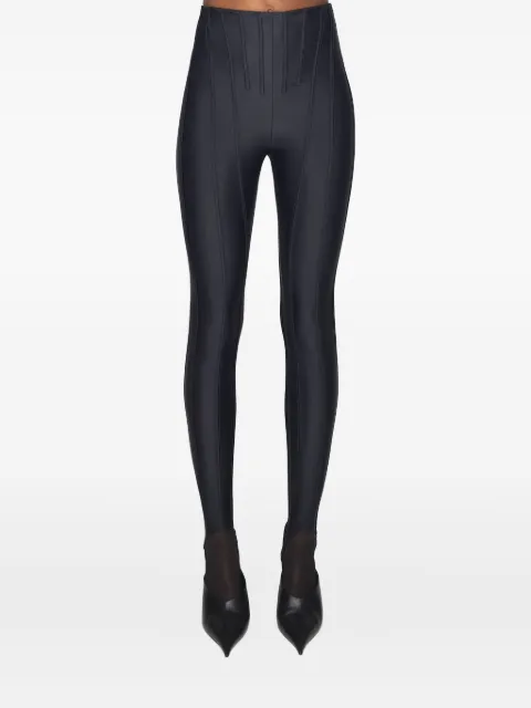 Mugler panelled corseted leggings Black 25F3PA0481842