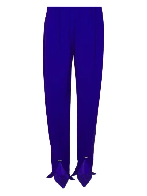 Mugler pleated split-hem trousers Blue 25F1PA0448196