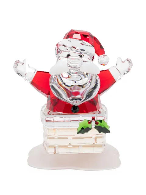 Swarovski Holiday Cheers Santa Claus chimney crystal figurine (6cm x 6cm) Red 5701507