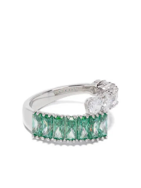 Swarovski Matrix mixed-cut crystal ring Green 5722455