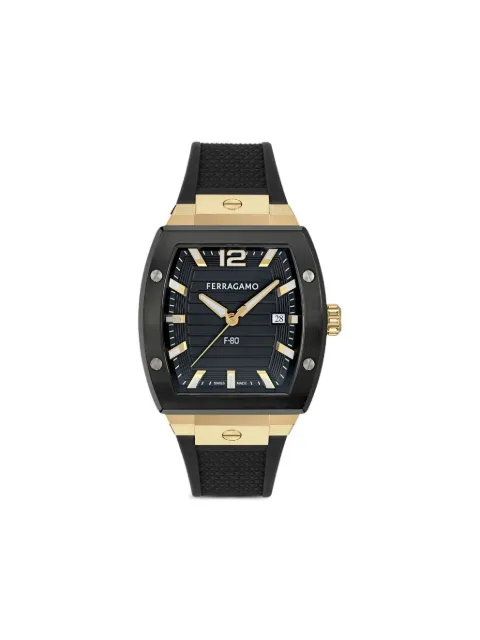 Ferragamo F-80 Tonneau 42mm watch Black SFT800325