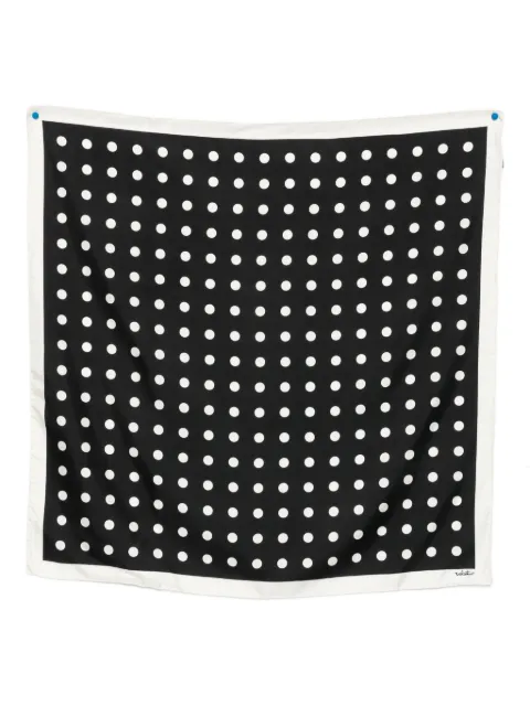 Valentino Garavani polka dots silk scarf Black WEI114XBQ