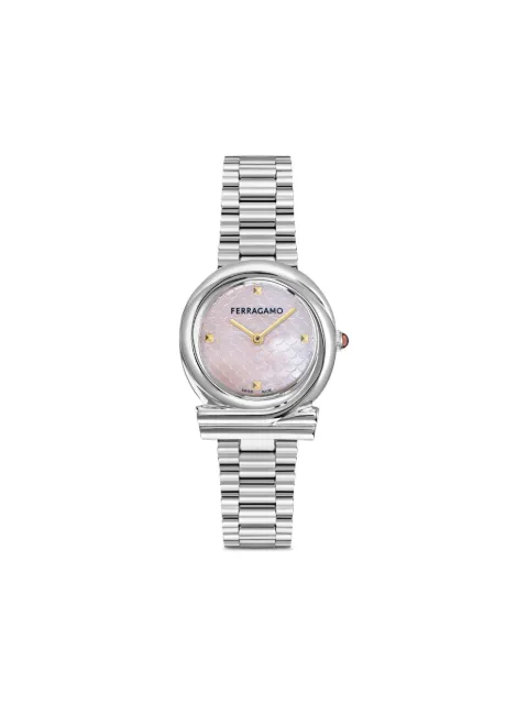 Ferragamo Twisted Gancini 32mm watch Silver SFTG00325