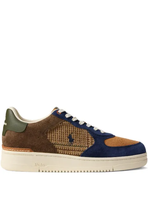 Polo Ralph Lauren Masters suede-panelled tweed sneakers Brown 809973703001