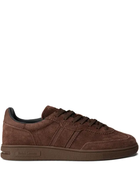 Polo Ralph Lauren logo-detail suede sneakers Brown 804975536003