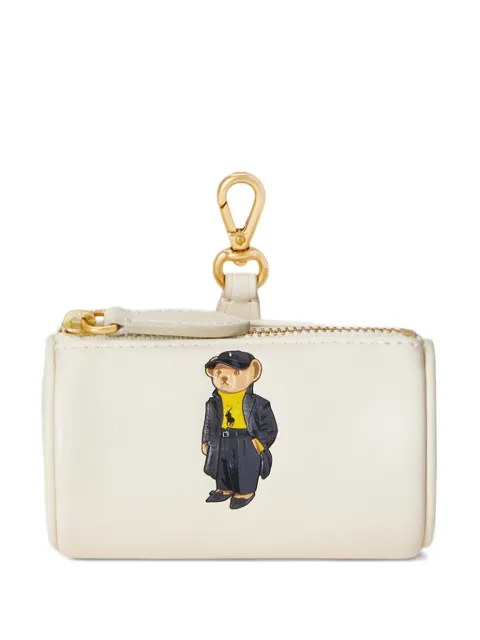Polo Ralph Lauren bear-print cylinder coin wallet Neutrals 427980478001