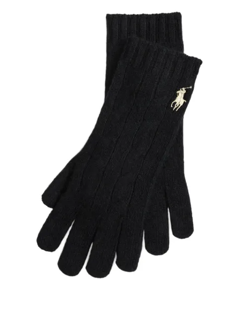 Polo Ralph Lauren cable-knit gloves Black 455981440001