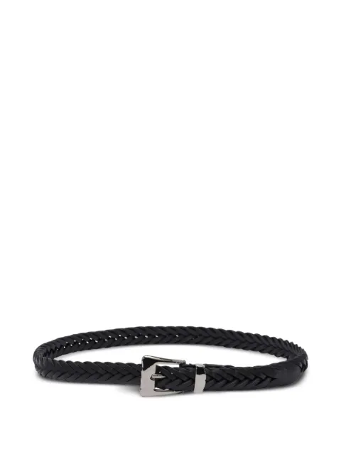 ADRIANO MENEGHETTI braided leather belt Black ELLARDNERO