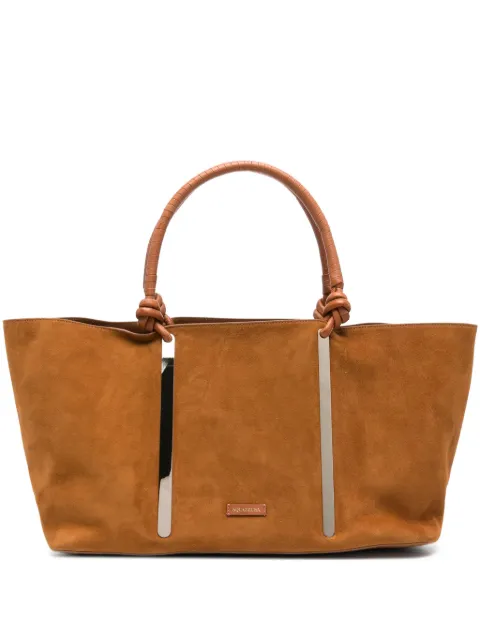 Aquazzura Muse knotted-handle suede tote bag Brown MUSTOTT0SEVCLG