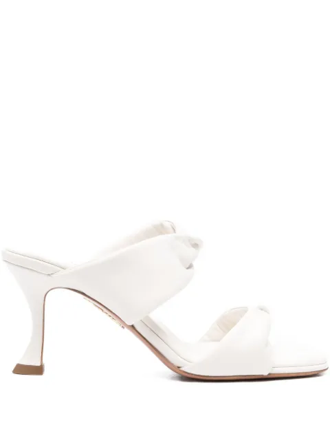 Aquazzura 80mm Twist leather sandals White TWIMIDS0NAPFFF