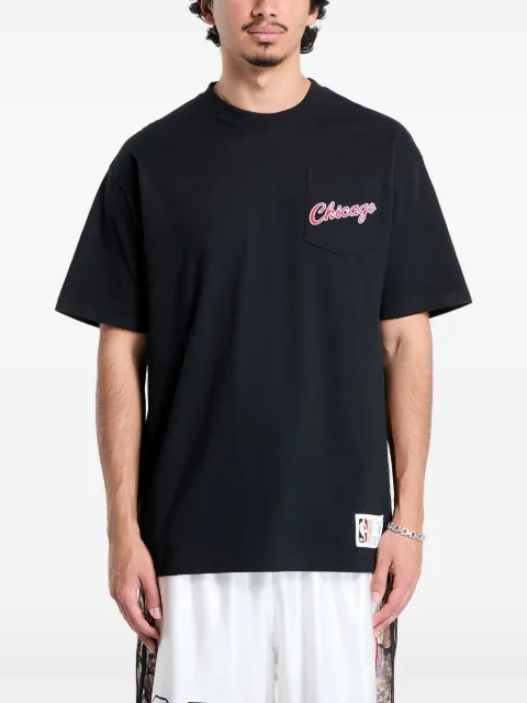 Mitchell & Ness Chicago Bulls Vintage Logo Double Hit T-shirt Black FC9252CBUBLCK