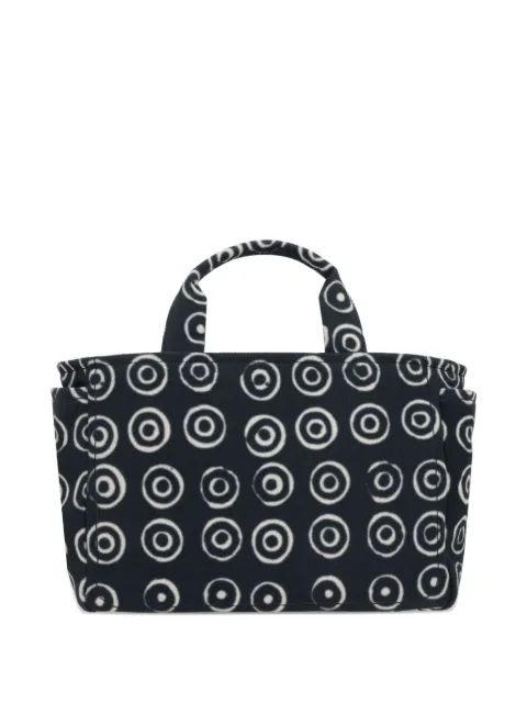 10 CORSO COMO circle-print canvas tote bag Black MOD07C