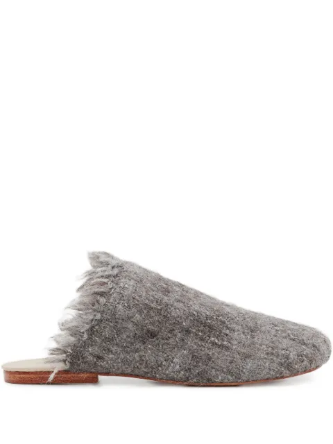 THIBAULT VAN DER STRAETE frayed-detailing loafers Grey SEFGR