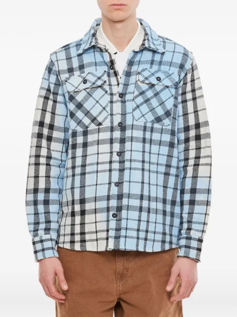 BACKSIDE CLUB checked-pattern shirt Blue JRX612CHILI