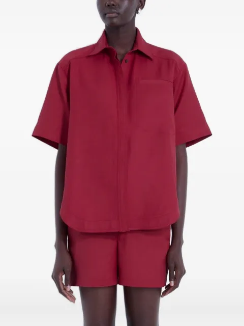 Loulou short-sleeve pocketed shirt Red MOHELI
