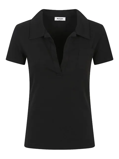 base patch-pocket polo-collar t-shirt Black B1652841250