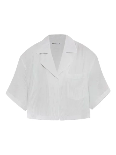 Alexander Wang pinstripe short-sleeve top White 4WC3251099971