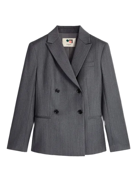 Ports 1961 double-breasted blazer Grey PW325BDB02WFW007