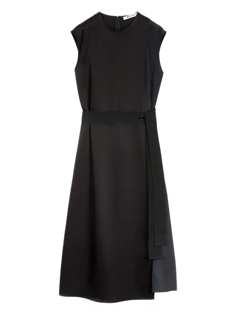 Ports 1961 belted cap-sleeved midi dress Black PW325DSS09PWB033