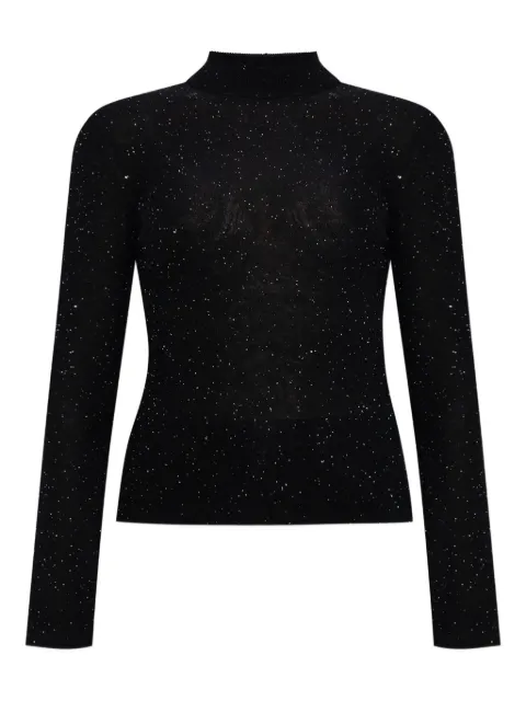 Fabiana Filippi sequin-embellished high-neck jumper Black MAD215F068L557000