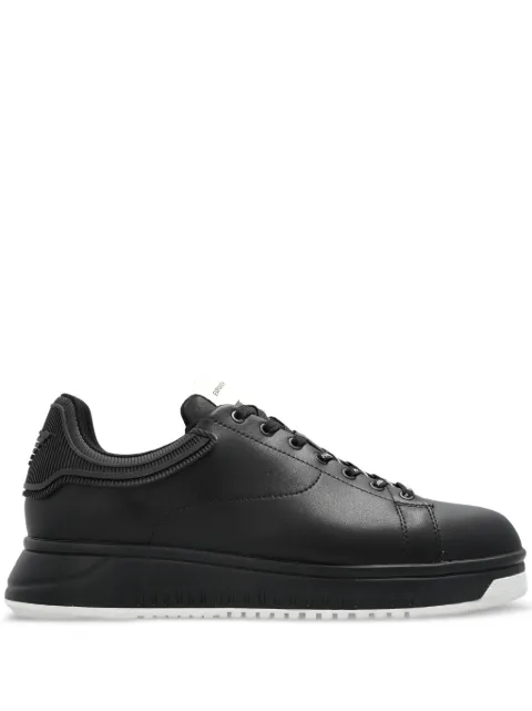 Emporio Armani leather lace-up sneakers Black EM003663AF18212