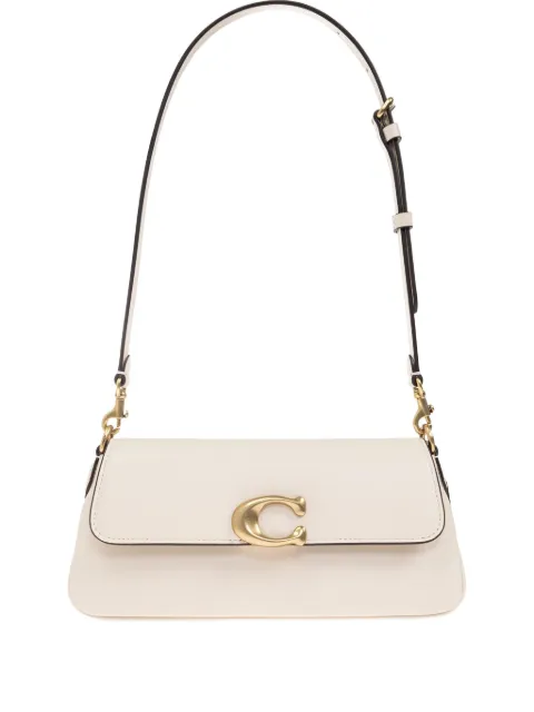 Coach Jet clasp-detail leather shoulder bag Neutrals CAM16