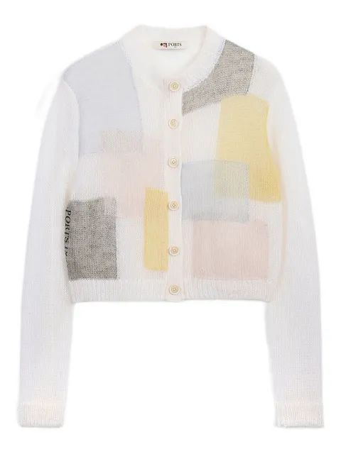 Ports 1961 patchwork cardigan White PW325KFN06SKX040