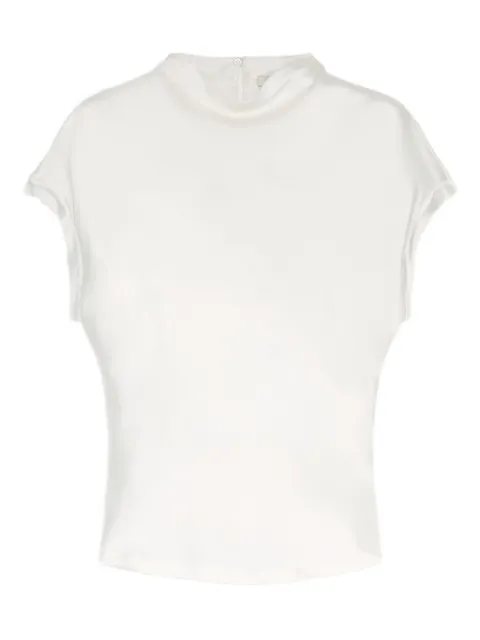 Ports 1961 mock-neck short-sleeve top Neutrals PW325HLS11RWV009