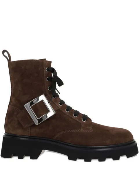 Roger Vivier buckle-fastening lace-up boots Brown RVW78442760HG0