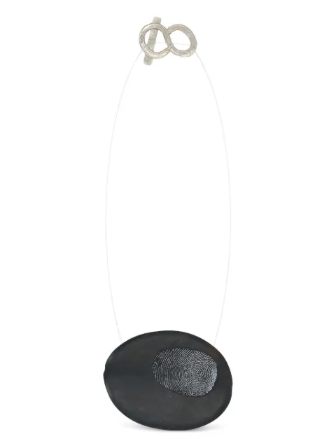 Maria Calderara Thumbprint necklace Neutrals 2T116EI