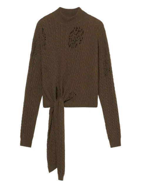 Blumarine tie-detail sweater Green 2M590A