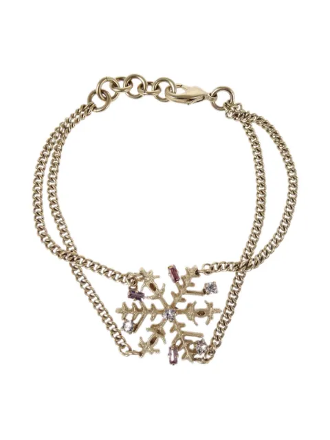 CHANEL Pre-Owned 2005 snowflake chain bracelet Gold BR194923