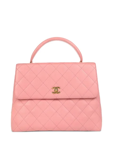 CHANEL Pre-Owned 2005 medium quilted tote bag Pink 9077775