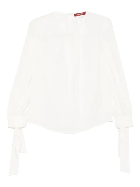 Max Mara tied-cuff blouse Neutrals 2526116011600