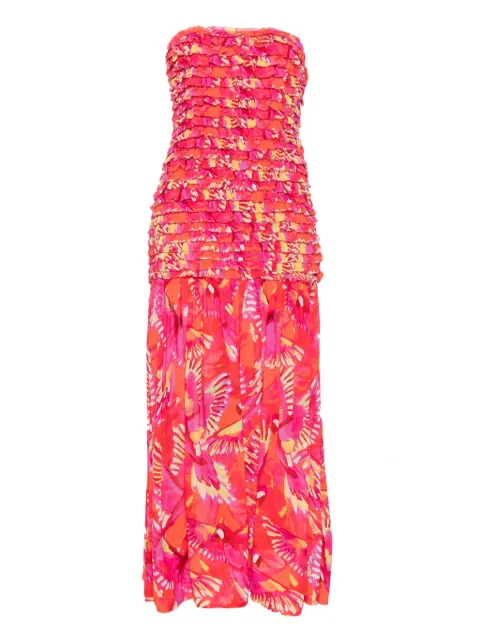 FARM Rio Flying Birds midi dress Pink 336592