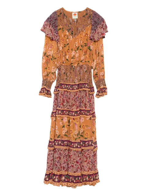 FARM Rio floral-print dress Brown 335861