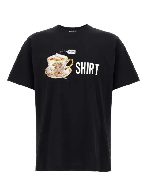Moschino teacup-print crew-neck T-shirt Black V07285241