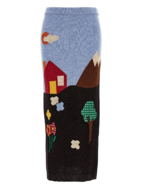 Moschino Shetland skirt Blue A018355032888