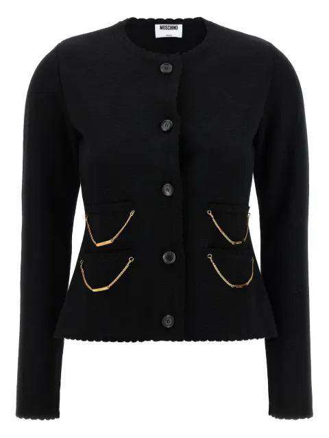 Moschino chain-detail cardigan Black A090155000555